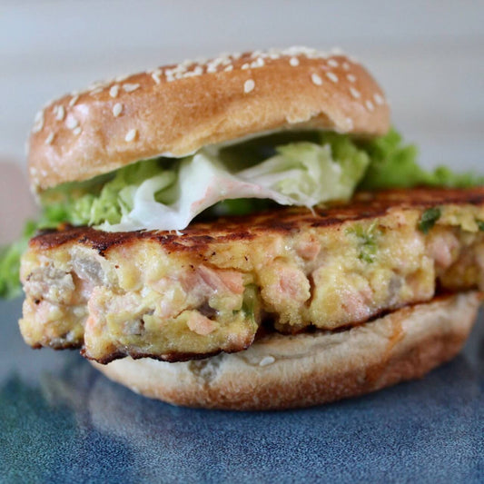 Burger saumon savoureux !