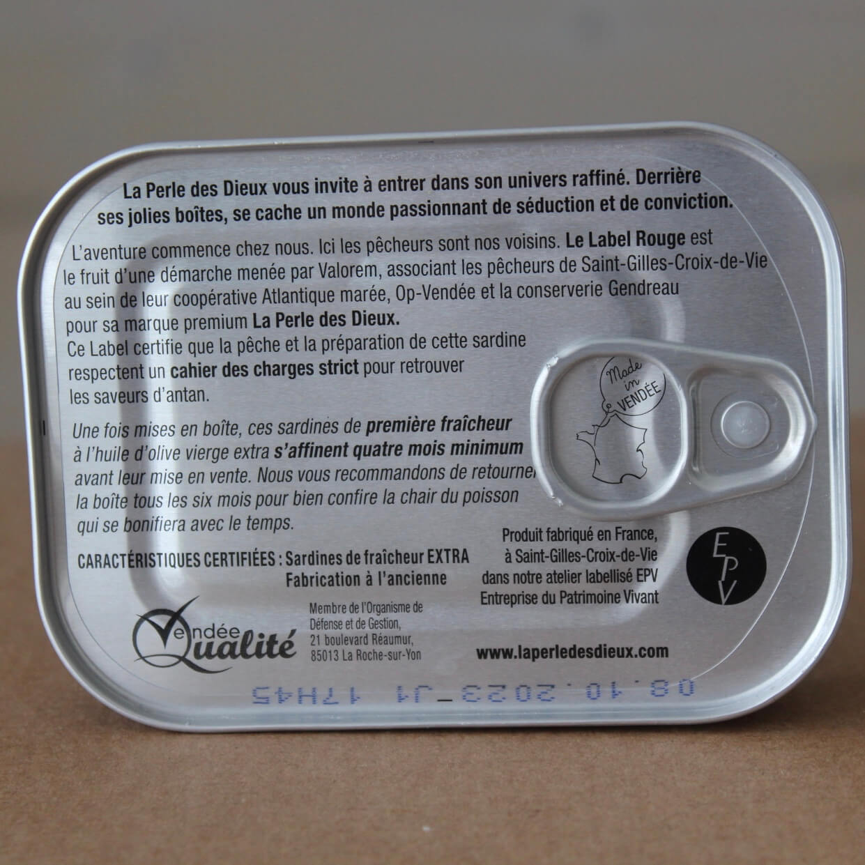 sardines Label Rouge au citron frais